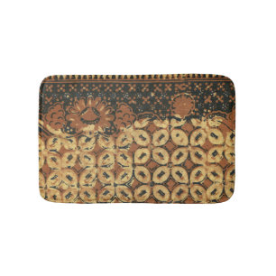 Vintage Indonesisch Batik Kawung Patroon Rustiek Badmat