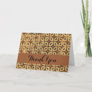 Vintage Indonesisch Batik Kawung Patroon Rustiek Bedankkaart