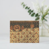 Vintage Indonesisch Batik Kawung Patroon Rustiek Briefkaart (Staand voorkant)