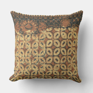 Vintage Indonesisch Batik Kawung Patroon Rustiek Buitenkussen