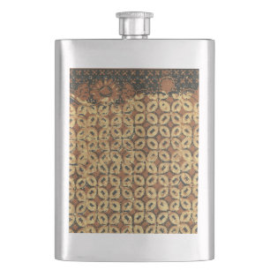 Vintage Indonesisch Batik Kawung Patroon Rustiek Flacon