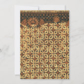 Vintage Indonesisch Batik Kawung Patroon Rustiek Kaart (Achterkant)