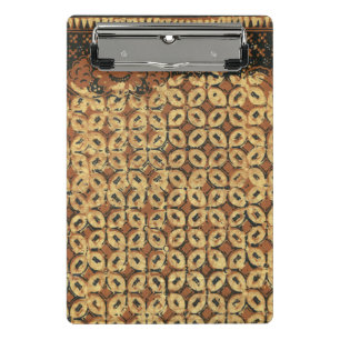 Vintage Indonesisch Batik Kawung Patroon Rustiek Mini Klembord