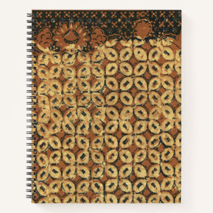 Vintage Indonesisch Batik Kawung Patroon Rustiek Notitieboek
