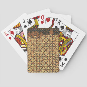Vintage Indonesisch Batik Kawung Patroon Rustiek Pokerkaarten