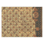 Vintage Indonesisch Batik Kawung Patroon Rustiek Tafelkleed (Voorkant (Horizontaal))