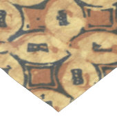 Vintage Indonesisch Batik Kawung Patroon Rustiek Tafelkleed (Gekanteld)