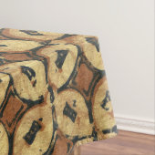 Vintage Indonesisch Batik Kawung Patroon Rustiek Tafelkleed (Voorbeeld)
