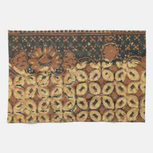 Vintage Indonesisch Batik Kawung Patroon Rustiek Theedoek