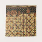 Vintage Indonesisch Batik Kawung Patroon Rustiek Wandkleed (Voorkant)