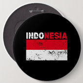 Vintage Indonesische vlag Ronde Button 6,0 Cm (Voorkant /achterkant)