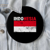 Vintage Indonesische vlag Ronde Button 6,0 Cm (In situ)