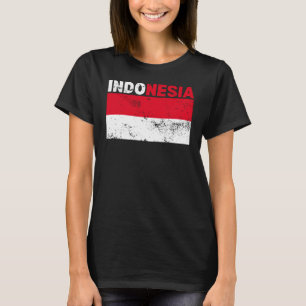 Vintage Indonesische vlag T-shirt