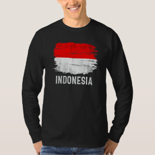 Vintage Indonesische Vlag Voor Indonesiërs T-shirt