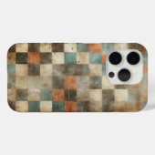 Vintage Industrial Rust Checkerboard Phone Case  (Achterkant (horizontaal))