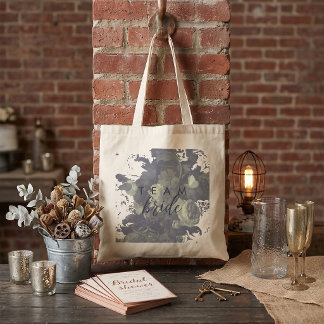 Vintage Industriële Typografie Bloemrijke Bruidsui Tote Bag