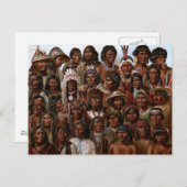 Vintage Inheems Amerikaans stammen en Briefkaart (Voorkant / Achterkant)