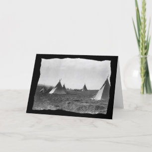 Vintage Inheemse Amerikaanse Tipi Apache Kaart