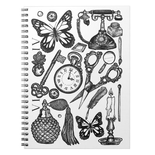Vintage Ink Antiques Notitieboek (Voorkant)