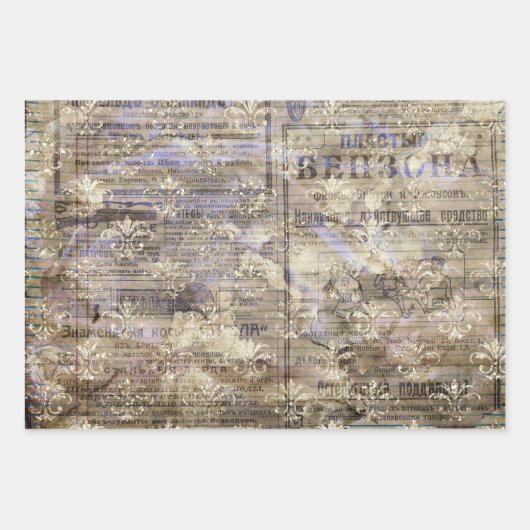 Vintage Inpakpapier Vel (Voorkant 2)