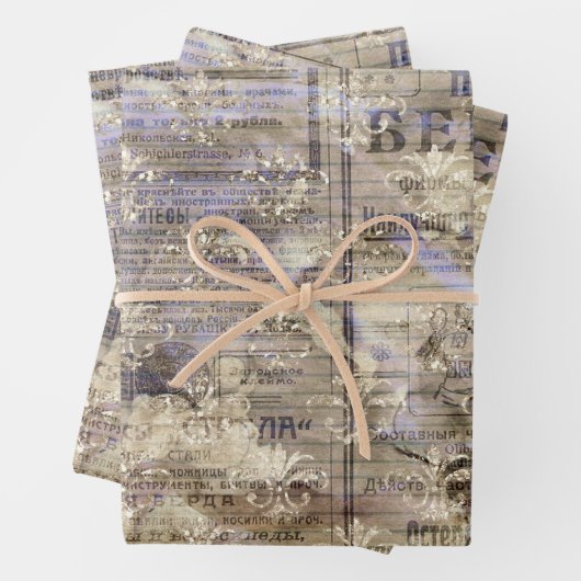 Vintage Inpakpapier Vel (In situ)