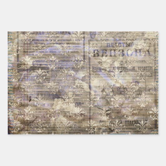 Vintage Inpakpapier Vel (Voorkant)