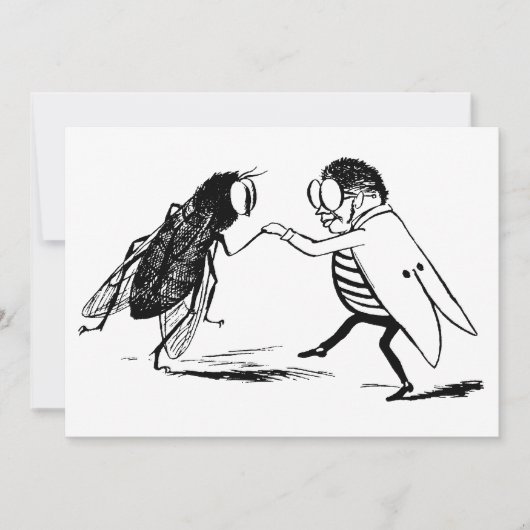 Vintage insecten dansen; Bromvlieg (Voorkant)