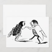 Vintage insecten dansen; Bromvlieg (Voorkant / Achterkant)