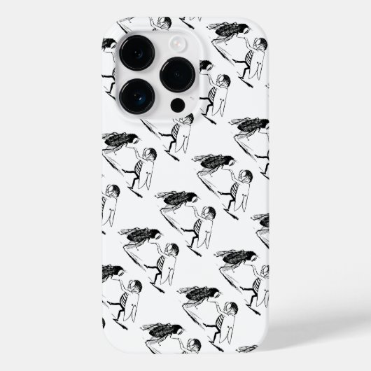 Vintage insecten dansen; Bromvlieg Case-Mate iPhone Case (Achterkant)