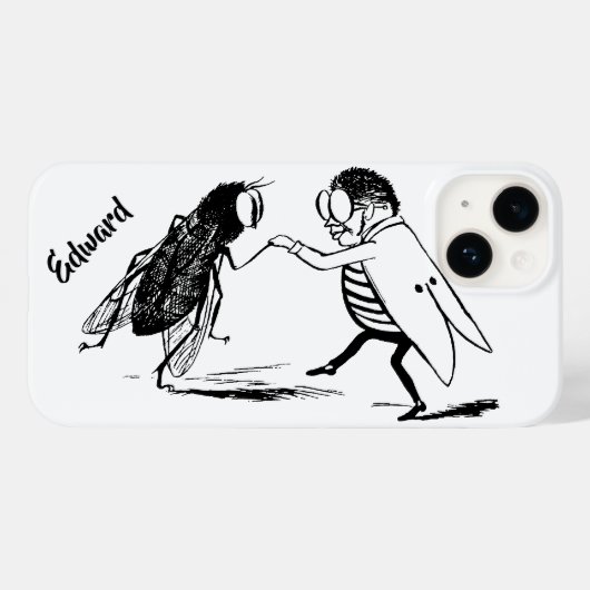 Vintage insecten dansen; Bromvlieg Case-Mate iPhone Case (Achterkant (horizontaal))