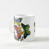 Vintage insecten of beestjes, mooie vlinders koffiemok (Voorkant links)