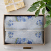 Vintage Inspired Blue & Gold Floral Decoupage Tissuepapier (Geschenk)