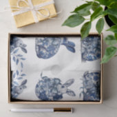 Vintage Inspired Blue & White Rabbits Decoupage Tissuepapier (Geschenk)