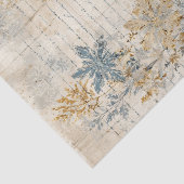 Vintage Inspired Distressed Florals & Snowflakes Tissuepapier (Detail)