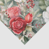 Vintage Inspired Elephant & Red Roses Decoupage Tissuepapier (Detail)