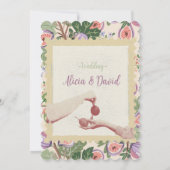  Vintage Inspired Fig Wedding Invitation Kaart (Achterkant)