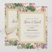  Vintage Inspired Fig Wedding Invitation Kaart (Voorkant / Achterkant)