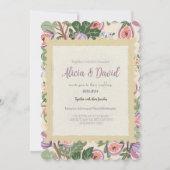  Vintage Inspired Fig Wedding Invitation Kaart (Voorkant)