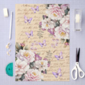 Vintage Inspired Floral Love Letter Decoupage Tissuepapier (Craft)