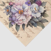 Vintage Inspired Floral Love Letter Decoupage Tissuepapier (Detail)