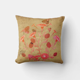 Vintage Inspired Floral Throw Pillow Kussen