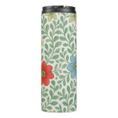 Vintage-Inspired Floral Vine Pattern Thermosbeker (Achterkant)