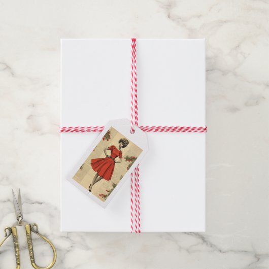 Vintage-Inspired Holiday Gift Tag Cadeaulabel (Met Touw)