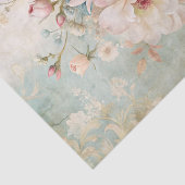 Vintage Inspired Pretty Row of Peonies Background Tissuepapier (Detail)