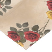 Vintage Inspired Red And Yellow Roses Tafelkleed (Gekanteld)