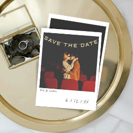 Vintage Instant Foto Save The Date Kaart