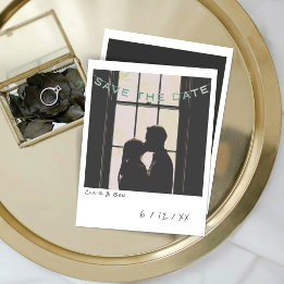 Vintage Instant Foto Save The Date Kaart