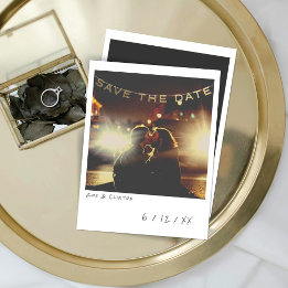 Vintage Instant Foto Save The Date Kaart