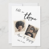 Vintage Instant Photo Handwriting 5x7 Table Number Kaart (Achterkant)