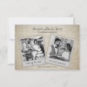 Vintage Instant Photo Wedding Thank You Bedankkaart (Voorkant)